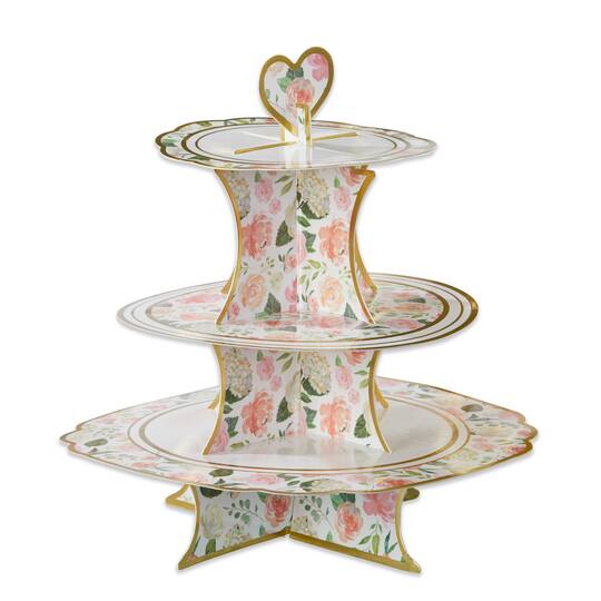 Kate Aspen Brunch Floral 3 Tier Cupcake Stand Michaels